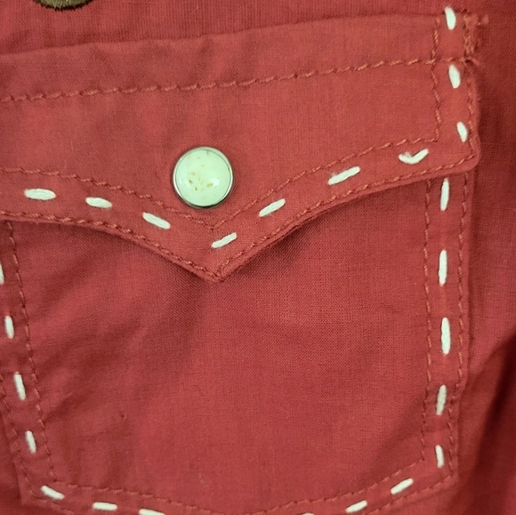 Panhandle Slim Pearl Snap Embroidered Western Rodeo Shirt - Picture 4 of 9